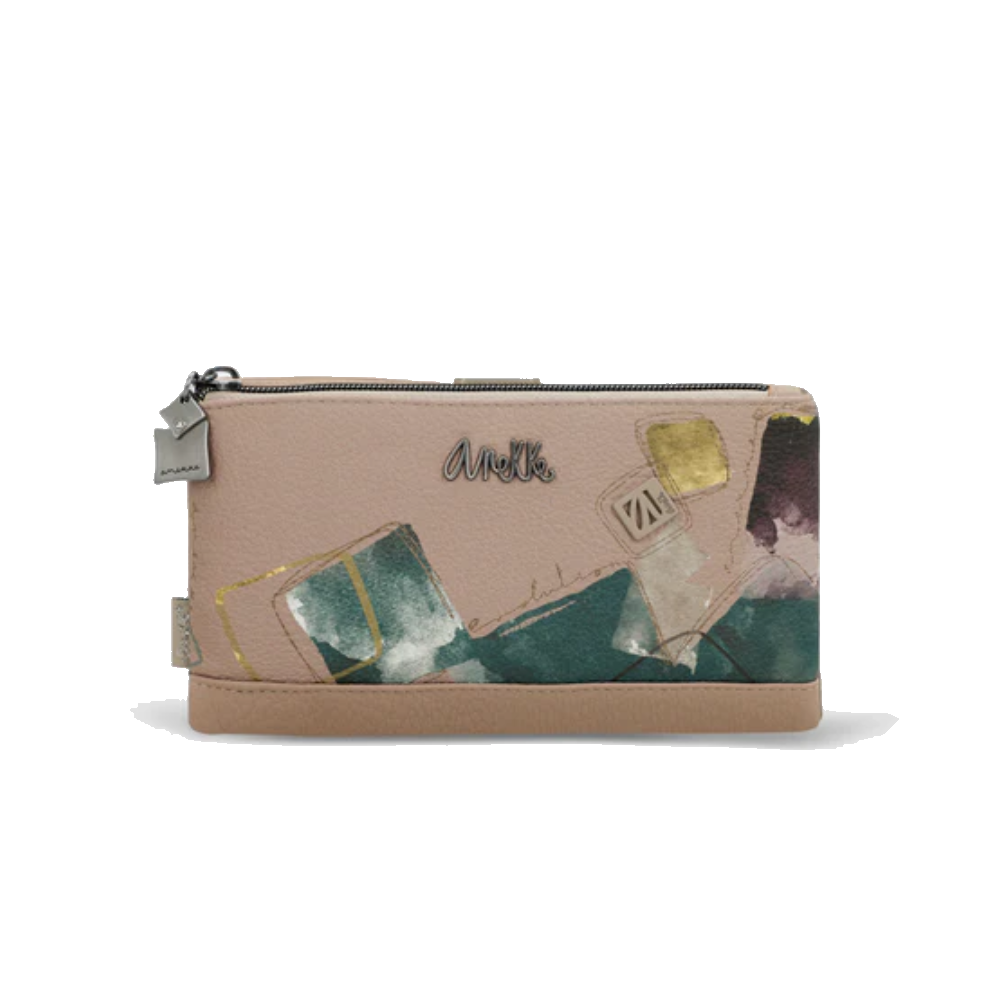 anekke anekke portafoglio donna 41779-906 - foto 1 Portafoglio donna ANEKKE beige con decorazioni colorate