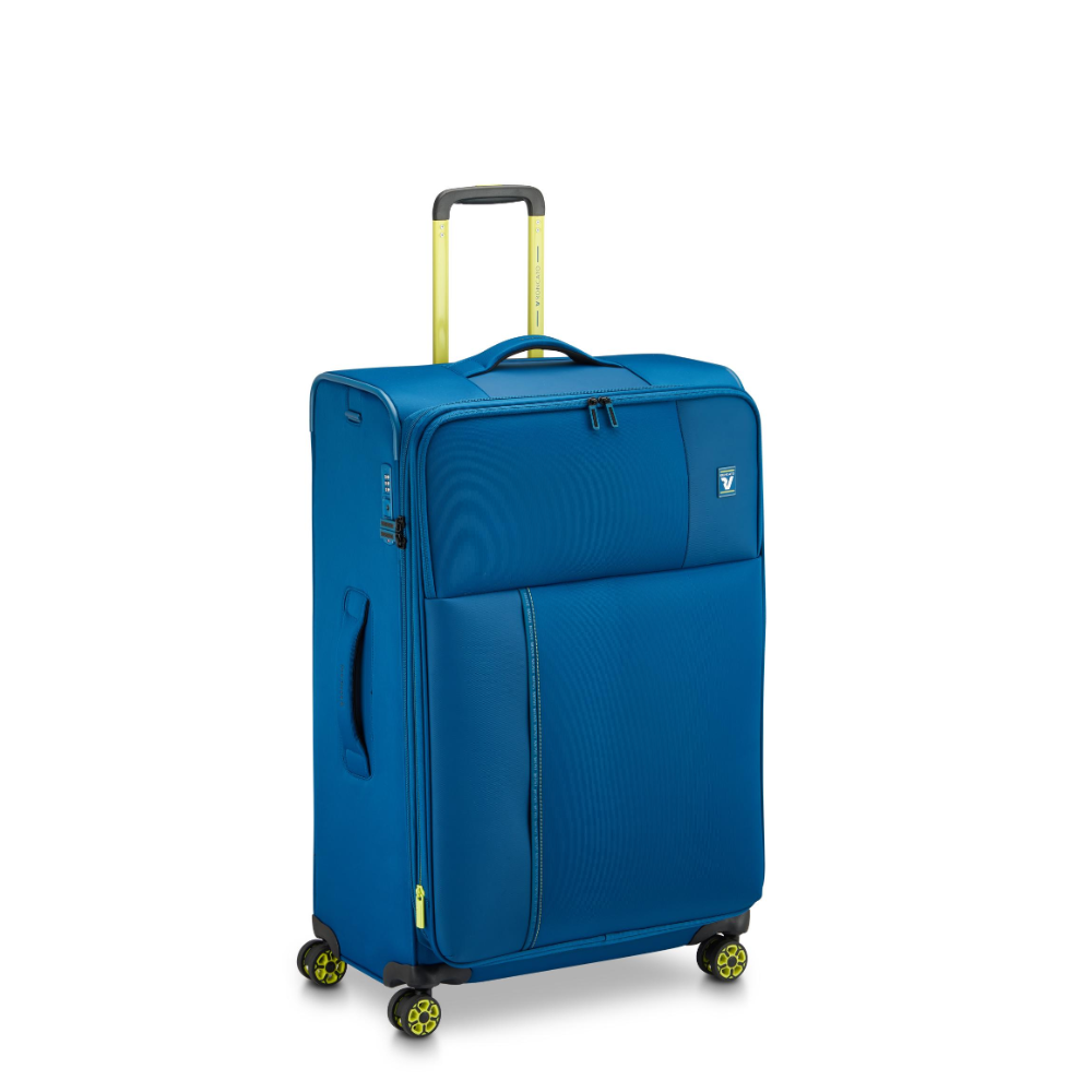 Trolley Roncato Move medio, blu laguna, maniglia telescopica e 4 ruote