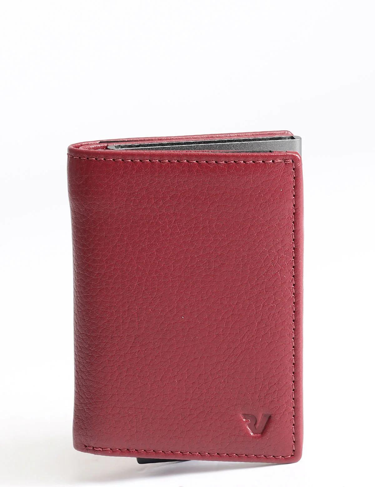 roncato-portacarte-banconote-e-portamonete-iron-rosso Portacarte/portamonete Roncato Iron 4.0 rosso, vista frontale chiusa
