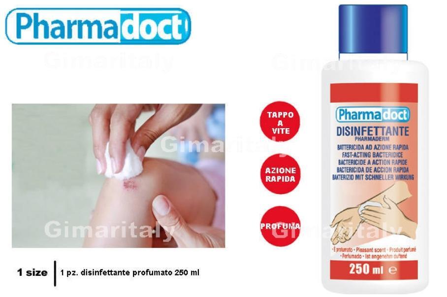 Disinfettante battericida Pharmadoc in flacone da 250 ml