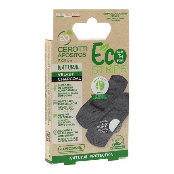 eurosirel eurosirel eco velvet cerotti supporto bambu' compostabile color nero 20 pezzi 78293 - foto 1