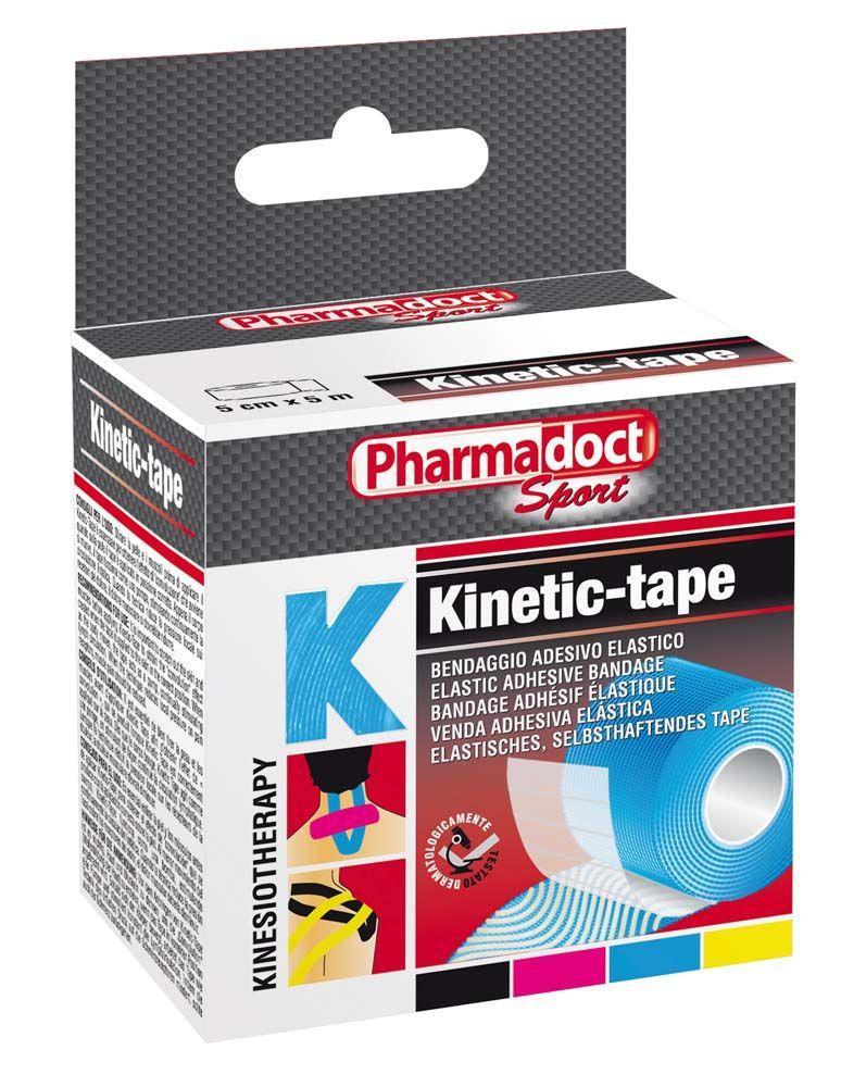 pharmadoc pharmadoct primo soccorso benda kinetic blu 5mx5cm 1pz 78194 - foto 1 Benda elastica Kinetic blu per primo soccorso, 5 m x 5 cm