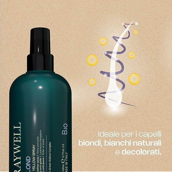 Prodotto spray anti-ingiallimento Raywell Tools Blond No Yellow in flacone 200ml