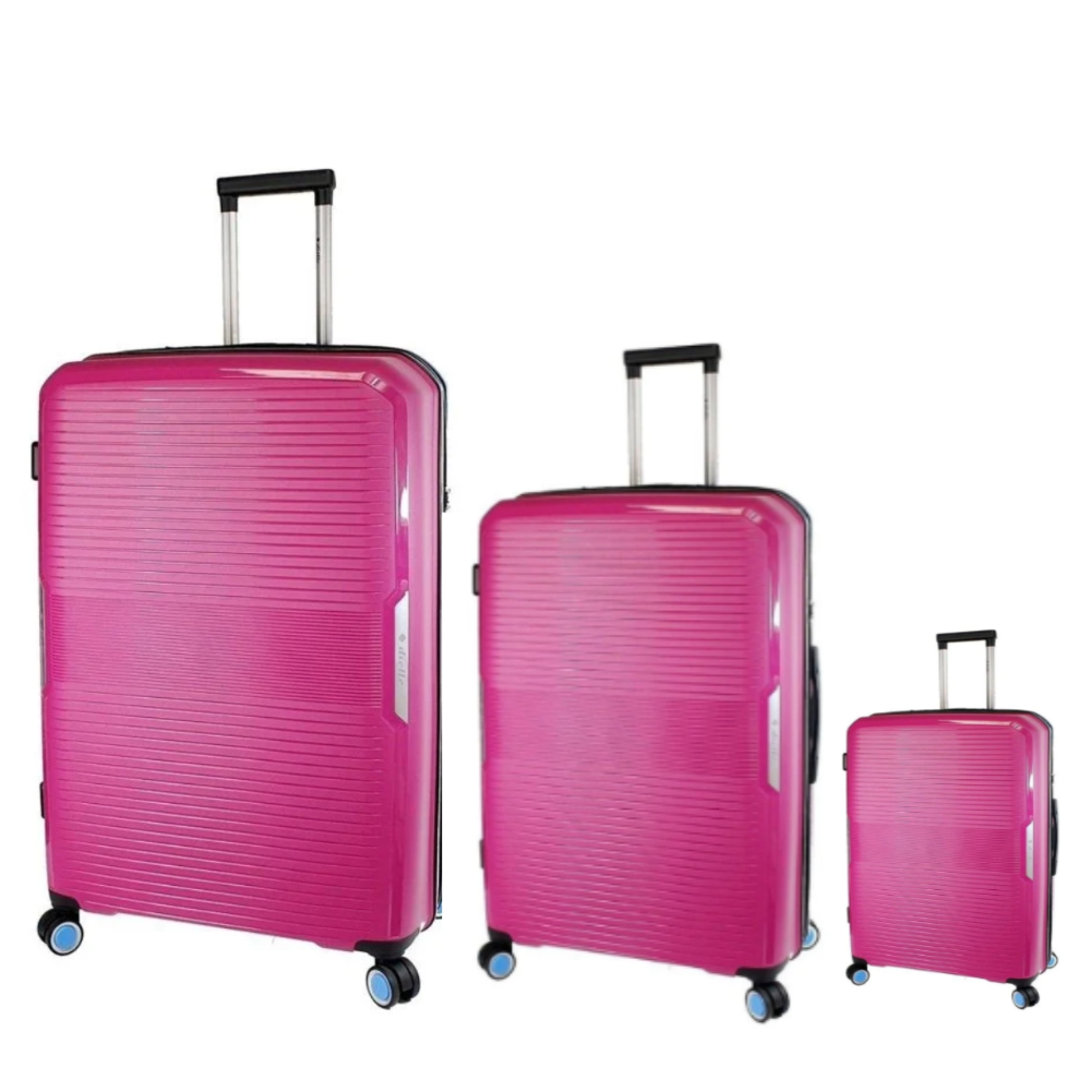 dielle-set-3-trolley-in-pp-55-60-70-fuxia Set 3 trolley PP fuxia 55-60-70 cm, ordine decrescente